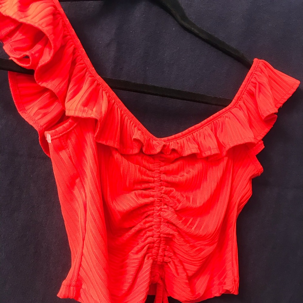 Red crop top